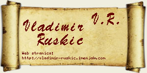 Vladimir Ruškić vizit kartica